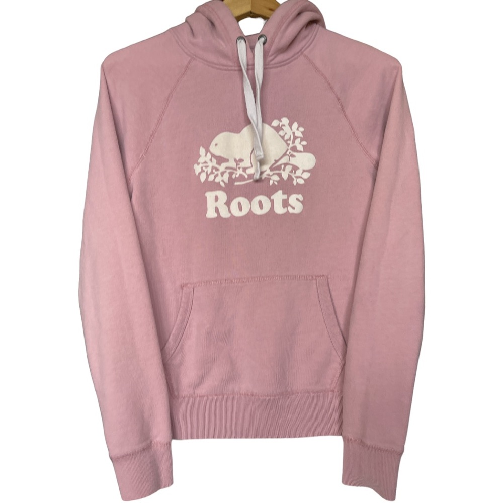 Roots pink hoodie in size S in EUC